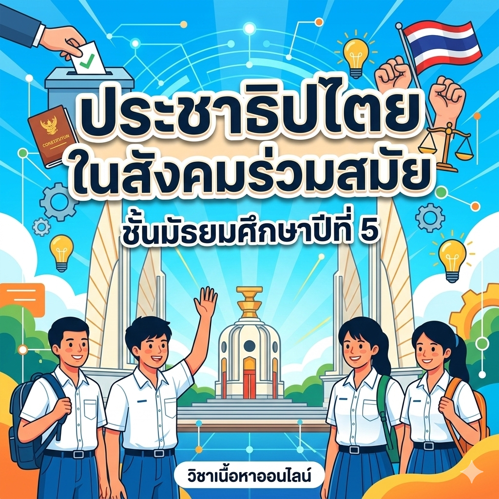 รายวิชา ประชาธิปไตยในสังคมร่วมสมัย ชั้นมัธยมศึกษาปีที่ 5